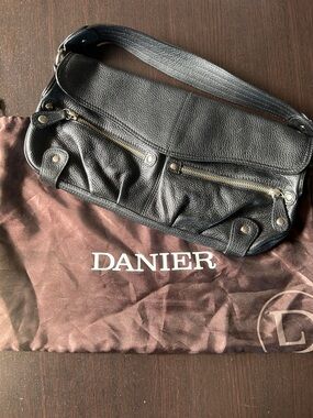 Danier Black Leather Shoulder Bag
